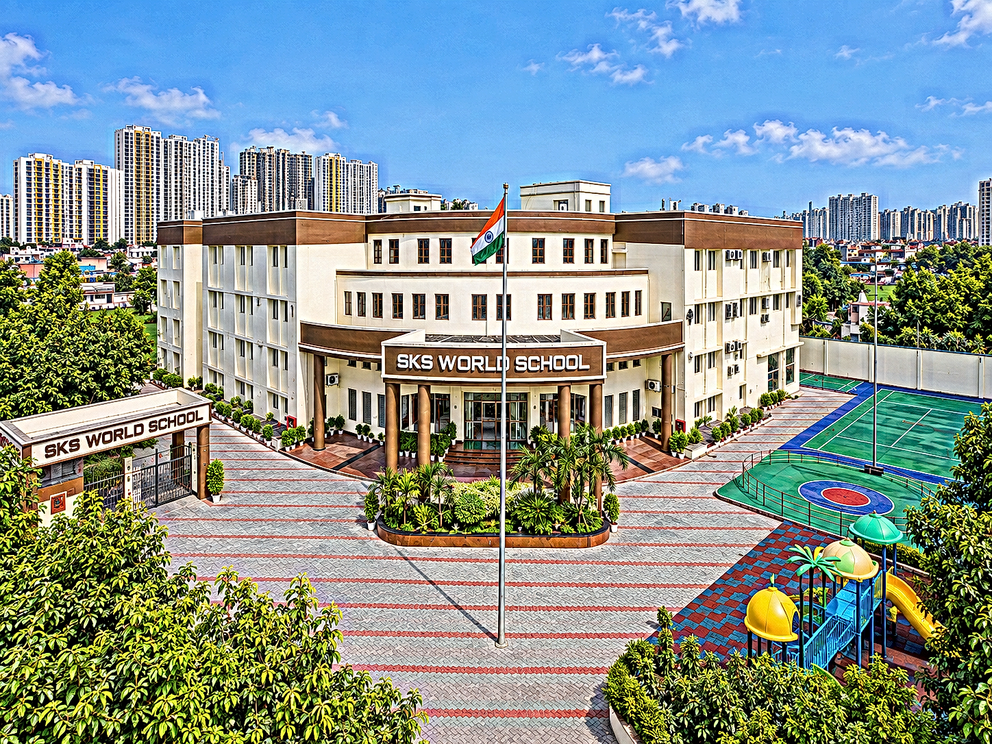 SKS World School campus grounds, Sector 137 Noida