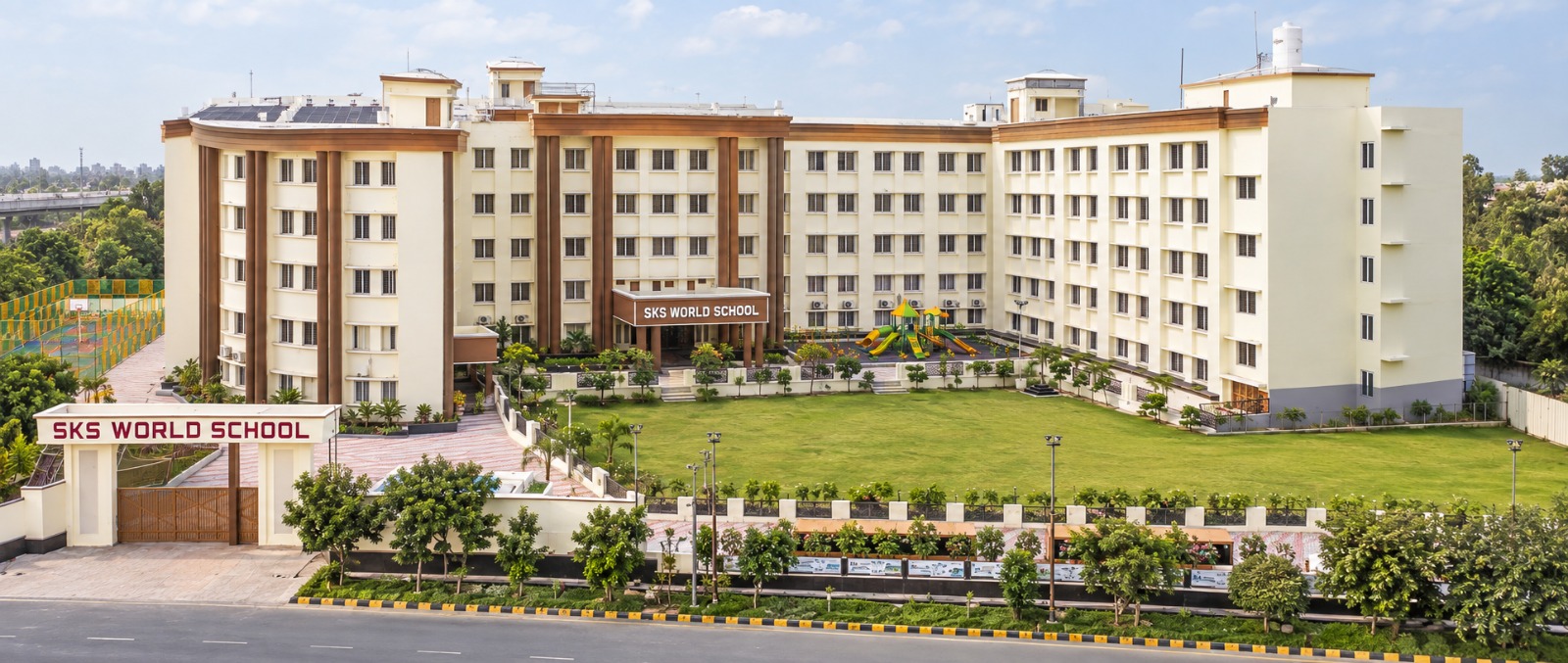 SKS World School campus grounds, Sector 137 Noida